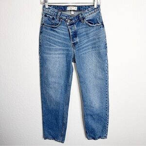 Abercrombie & Fitch The Dad High Rise Jeans Crossover Front Women 26 2 S Curve